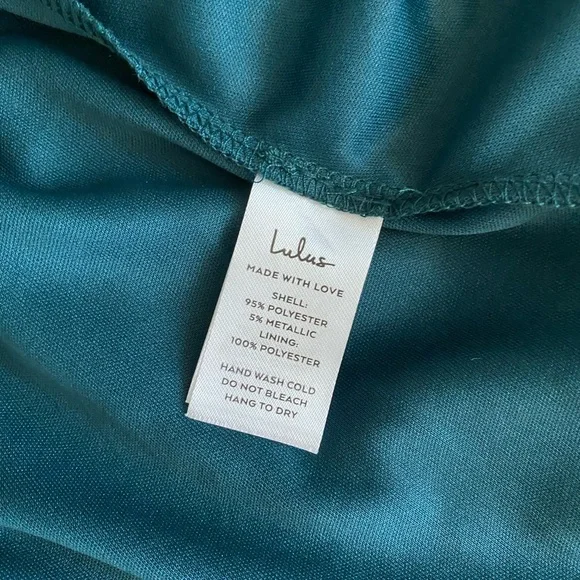 Lulus Ailey Gold and Teal Blue Skater Dress NWT - Picture 13 of 13
